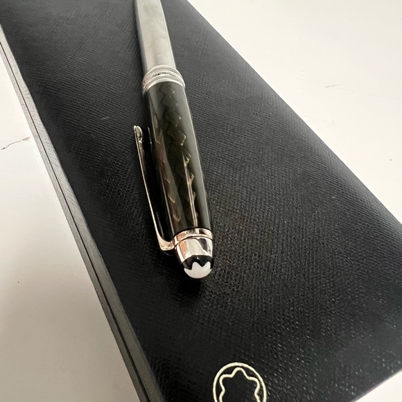 Montblanc Solitaire Carbon Steel Classique No 163 Rollerball Fineliner ID 5833 - Picture 7 of 16
